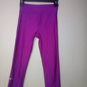 Under Armour Leggings XS Women Compression Heat Gear Active Athletic Purple Pink